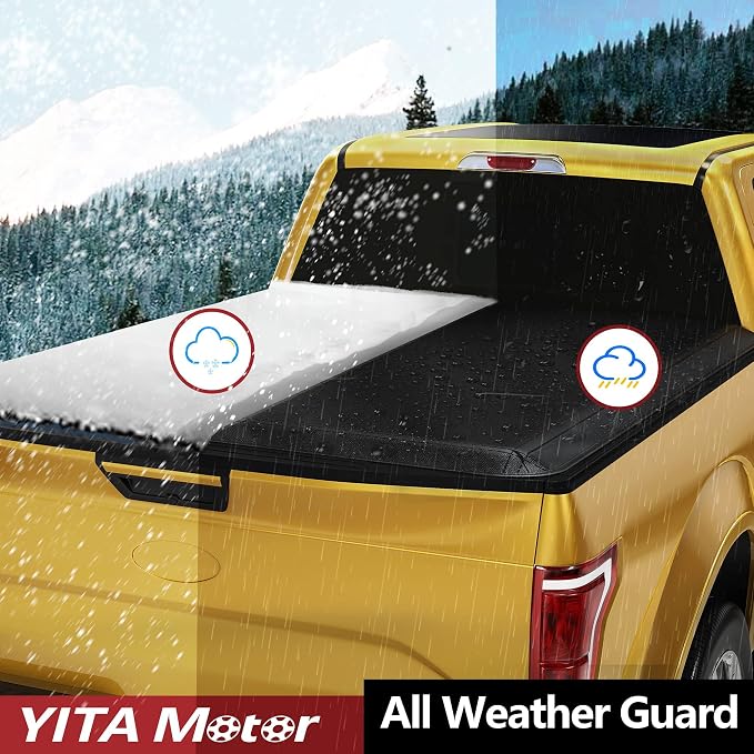 YITAMOTOR Soft Roll Up Truck Bed Tonneau Cover Fits for Dodge Ram 1500 New Body Style 2019 2020 2021 2022 2023 2024 2025 2026 6.4 ft Bed Without Rambox