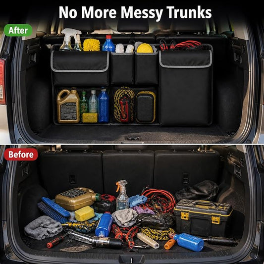 Car Trunk Organizer Storage Backseat Hanging Organizer Bag for Nissan Rogue/Rogue Sport S SV SL Platinum Rock Creek Midnight Edition SUV Accessories 2021-2025