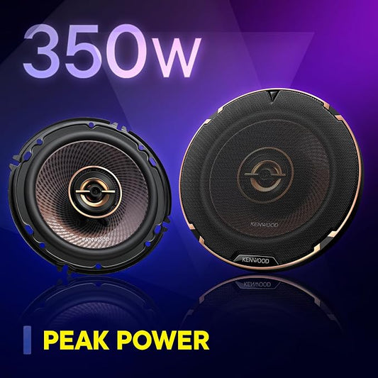Kenwood KFC-653 6-1/2" 2-Way Concert Series Car Speakers β 320W Peak Power, Polypropylene Woofer Cone, Balanced Dome Tweeter, Acoustic Sound Harmonizer