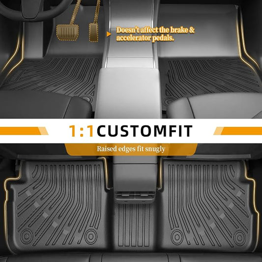 Floor Mats for Toyota Corolla 2009 2010 2011 2012 2013, for Corolla Standard,LE,S XLE,XRS,L,LE/S Special Edition Floor Mats,TPE Non-Slip Waterproof 2 Row Floor Liners