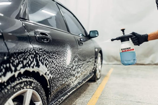 SHINE ARMOR Car Wash Soap for Foam Cannon Pressure Washer Foam Gun Wash Brush Mitt | Detailing & Cleaning Supplies Safe on Wax Ceramic Coating Polish Windshield | Shampoo 16 Fl Oz