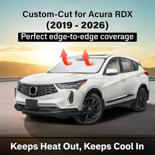 EcoNour Windshield Sunshade Compatible for Acura RDX 2019-2024 2025 2026, Sun Visor for Front Windshield & Window Sun Shade Cover, UV Heat Blocker & Protector, Car Accessories
