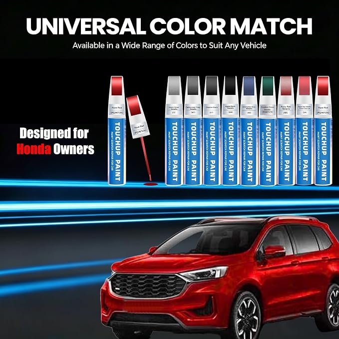 Race Red(PQ/M7236) Touch Up Paint Compatible with Ford 2-in-1 Car Scratch Repair Pen for Rock Chips, Door Scratches&Paint Nicks Exact Color Match Quick Dry DIY Fix for F-150 Explorer