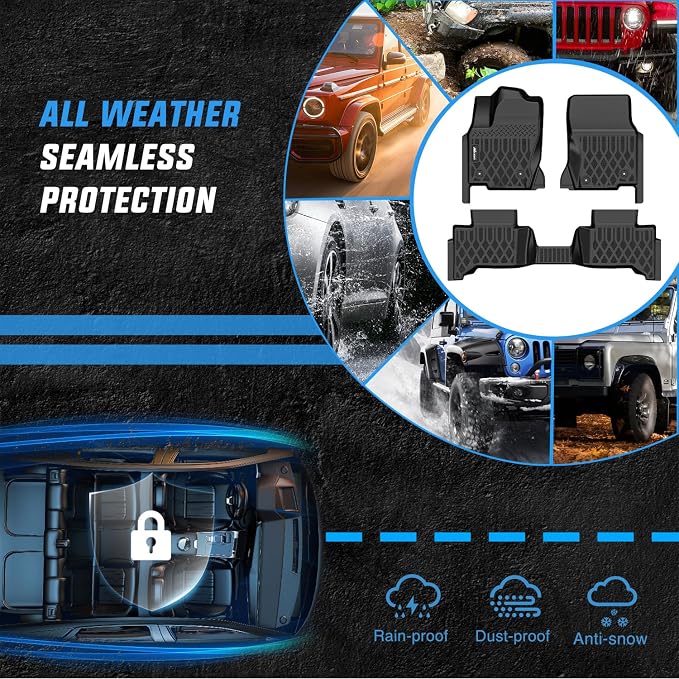 Nilight Floor Mats for Toyota Land Cruiser GX550 (Only for 5 Seats) 2024 2025 2026 All Weather Custom Fit Heavy Duty Floor Liners
