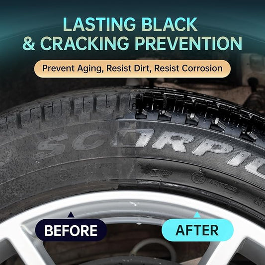 Gloss Tire Spray Rapid Ceramic Tire Coat –Deep Tire Black Finish – Lasts Up to 10x Longer – No Sling, Non-Greasy Ceramic Tire Coating for Car, Truck & SUV car Detailing Supplies 19 Oz