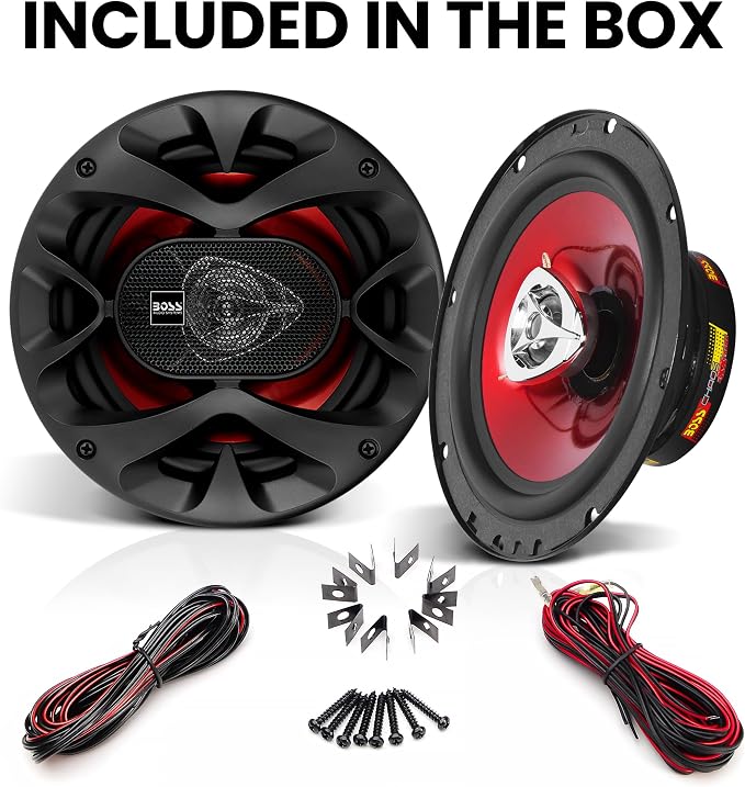BOSS Audio Systems CH6520 6.5 Inch Car Speakers - 250 Watts Max, 2 Way, Full Range, 1 Inch Tweeter, Coaxial, Sold in Pairs