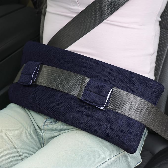 Seat Belt Pillow Post-Surgery – with Ice/Hot Pocket for C-Section, for Chest/Heart Travel