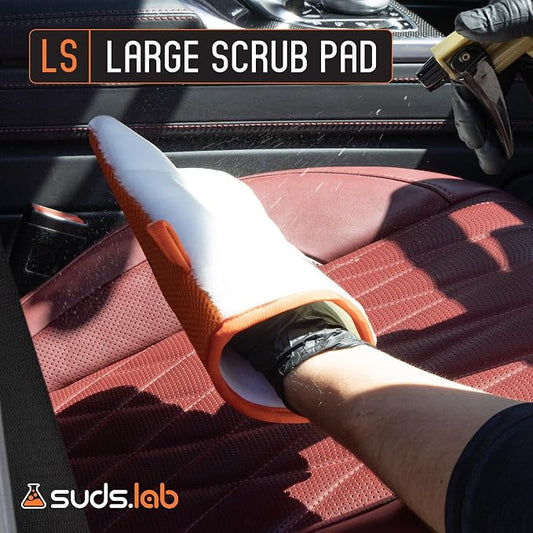 Suds Lab Oversized Scrub Pad โ Heavy Duty Car Wash and Interior Cleaning Mitt for Auto, Upholstery, and Detailing | Durable, Scratch-Free Cleaning Tool