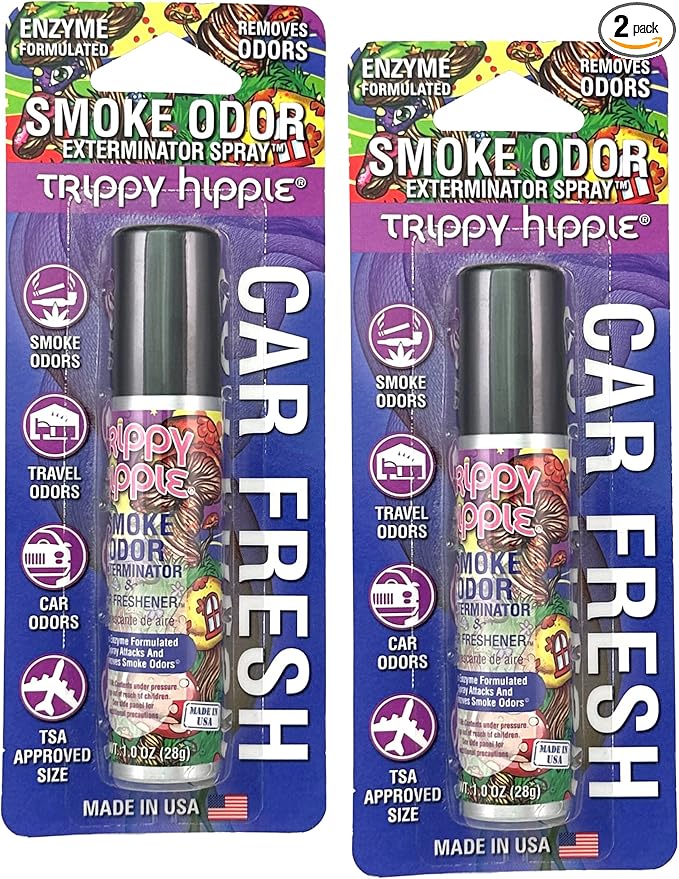 Smoke Odor Exterminator Air Fresh Spray, Your Ultimate Solution for Smoke and Household Odor Elimination 1 oz Spray (2 Packs, Trippy Hippie)