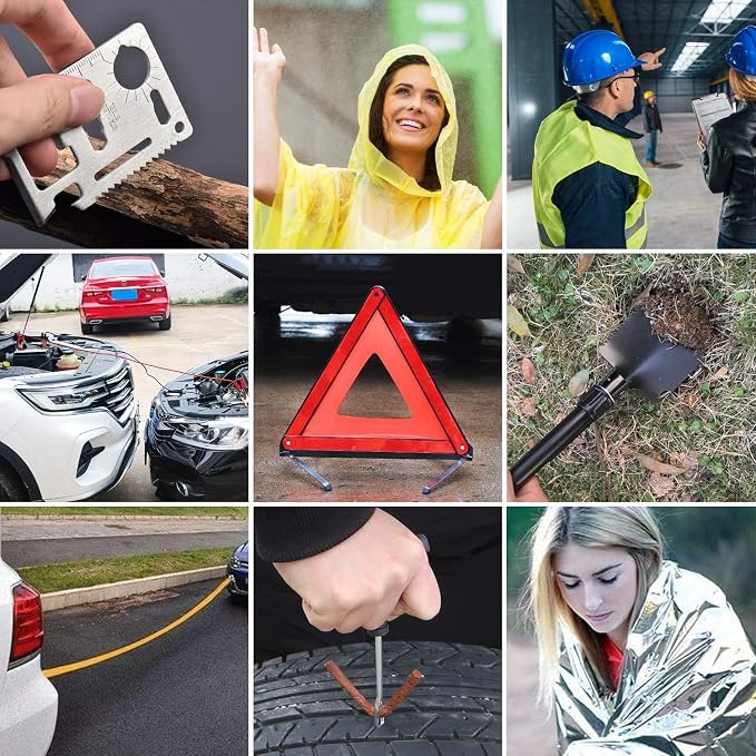 Roadside Emergency Car Kit for Vehicles 95 Pieces