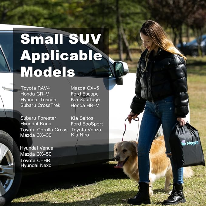 Meginc SUV Cargo Liner for Dogs,100% Waterproof Pet Trunk Car Seat Cover Mat with Bumper Flap Protector,Dog Protect Auto Carpet, Heavy Durable Pet Car Seat Protector for SUV CRV RAV4 Q5 CX5