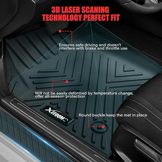 Floor Mats & Trunk Mat for 2024 2025 2026 Lincoln Nautilus All Weather TPE Protection Floor Liners Full Set with Cargo Liner for 2024 2025 2026 Lincoln Nautilus Accessories(Not for Hybrid)