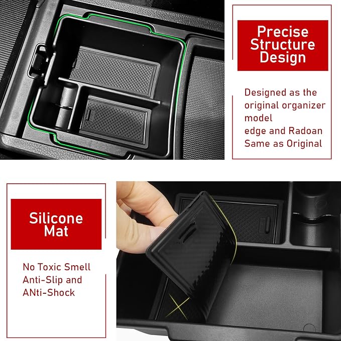 TTCR-II Compatible with Honda Civic Center Console Organizer 2022-2025 2026, for Civic Console Organizer Tray (Upper), Center Armrest Storage Box for EX LX Sport Touring (Not Fit Type R and Si)