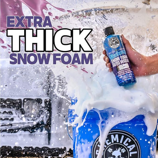 Chemical Guys CWS21616 Blueberry Snow Foam Car Wash Soap (Works with Foam Cannons, Foam Guns or Bucket Washes), Safe for Cars, Trucks, SUVs, Jeeps, Motorcycles, RVs & More, 16 fl. Oz