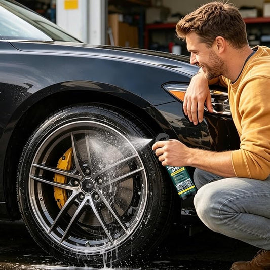Tire Cleaner and Shine | 100ml with Sponge Gloves Long Lasting - Auto Tire Shine Cleaner,for Sedan Truck RV Motorcycle Scooter ATV, Detailing Shop Home Garage