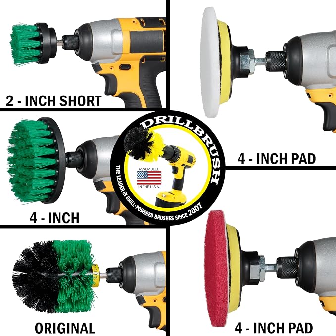 Electric Spin Scrubber Kitchen Cleaning Set with Multi-Purpose Cleaner Paste - Lemon Lime Scented, Stainless Steel Appliance, Oven, Stove Top, Microwave, Sink, Counter Top, Grout, Baseboard Cleaner