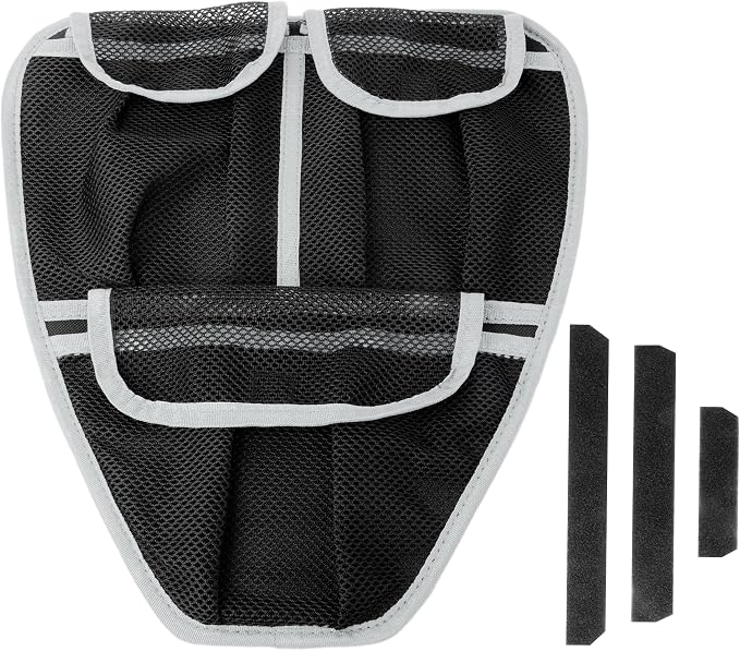 Front Trunk Organizer Frunk Tool Bag for Can Am Spyder F3 F3-L F3-S F3-T 2015+ Models - Removable 3 Mesh Pockets Storage Accessories(Gray Piping)