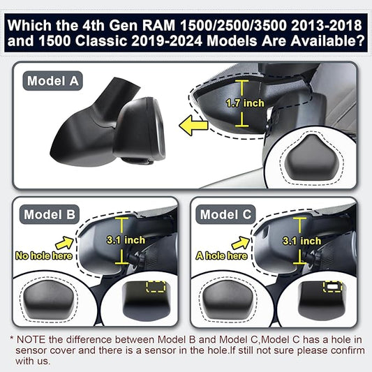 Mangoal Front 4K & Rear 1080P Dash Cam Custom for 4th Gen Dodge RAM 1500/2500/3500 2013 2014 2015 2016 2017 2018 (Model A),Check Model Carefully,UHD 2160P,WiFi & App,128GB Card