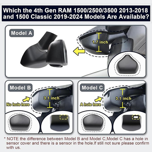 Mangoal 4K Dash Cam Custom fit for 4th Gen Dodge RAM 1500/2500/3500 2013 2014 2015 2016 2017 2018,(Model A),Check Model Carefully, UHD 2160P Video, App & WiFi, 128GB Card