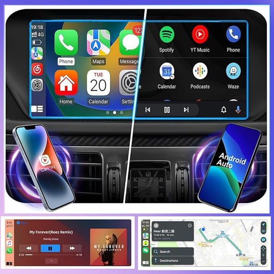 Wireless Carplay/Android Auto Adapter for Toyota with Entune2.0 & Touch2 2014-2019 Retrofit Kit Decoder Fits for Tundra/Highlander/RAV4/Tacoma/Camry/Corolla/Avalon/Prius/CH-R/Sienna/Camry