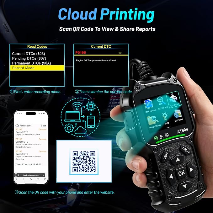 OBDII Scanner Car Engine Fault Code Reader Diagnostic Vehicle Scan Tool