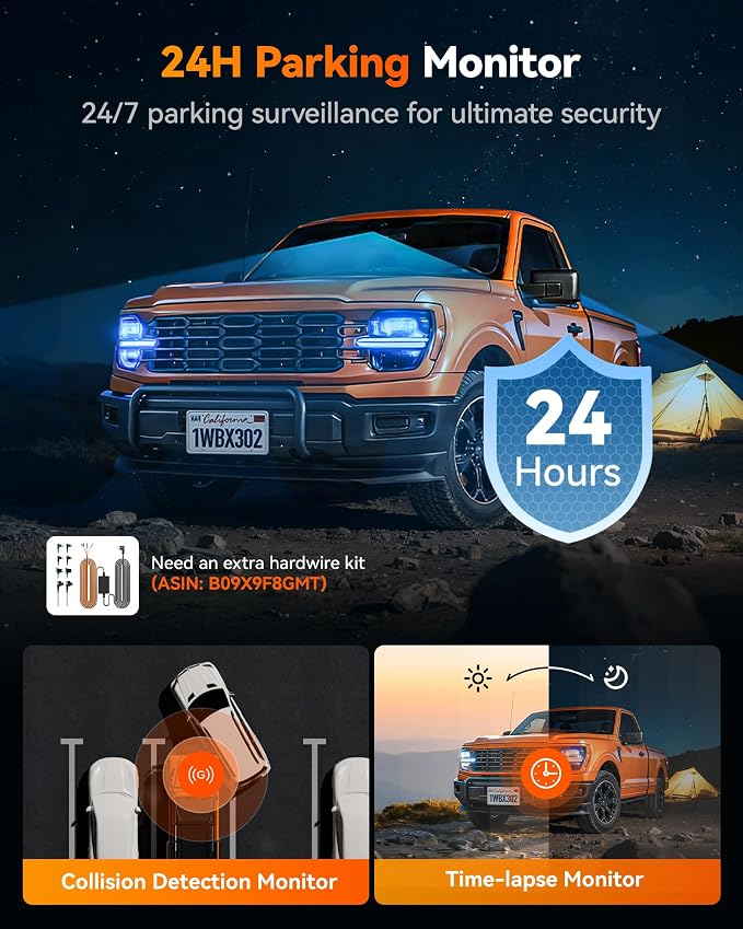 WOLFBOX X3 PRO Dash Cam Front and Rear, Dual STARVIS 2 IMX675, 1440P 60FPS+1440P ADAS Car Camera, EIS Image Stabilization with Ultra-Fast 5.8GHz WiFi, Voice Control & 3" Touch Screen, 64GB Card & GPS