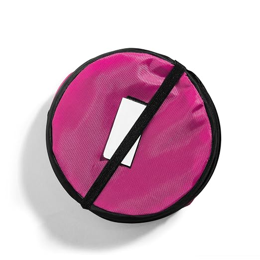 FH Group Automotive Waterproof Portable Collapsible Small Trash Can Garbage Container fits Most Cars,Polyethylene, SUVs, and Trucks Pink