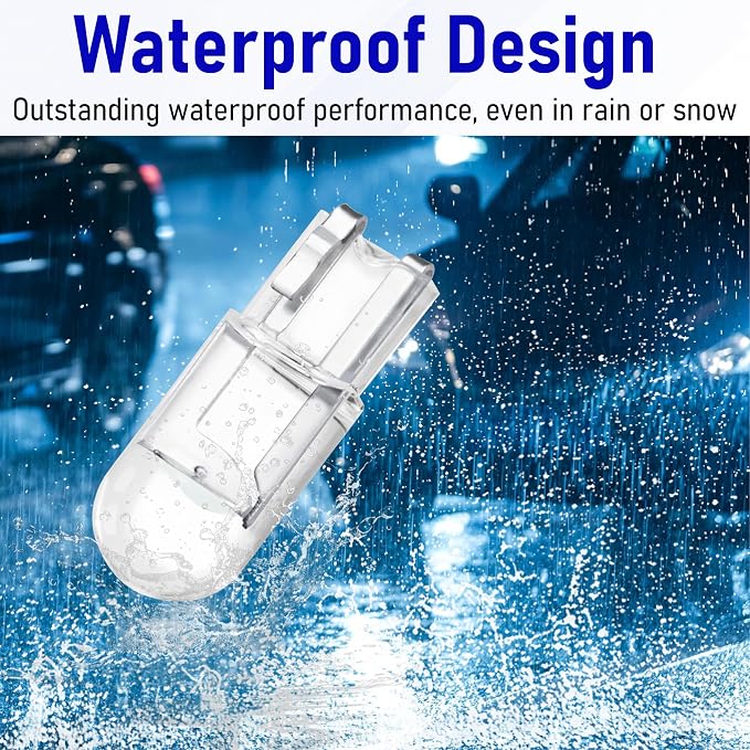 ecocstm 30 PCS Car 194 LED Bulbs, 168 2825 W5W T10 Wedge COB LED Replacement Bulb, Error Free Interior Bulb for Dashboard Light, Dome Lights (Blue)