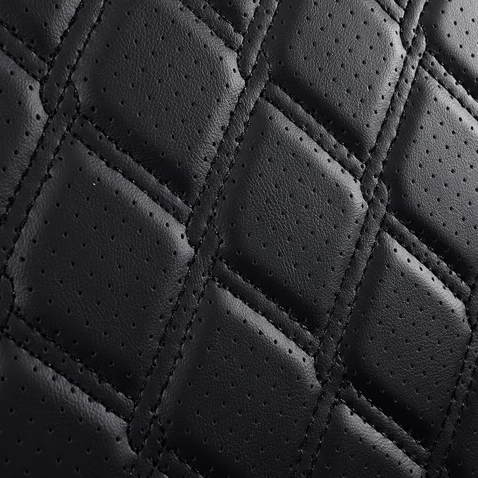 Huidasource Car Seat Covers for Grand Cherokee, 2pcs Full Coverage Leather Custom Automotive Interior Seat Cushion Cover Fit for Grand Cherokee 2011-2021 (Front Pair/Black)