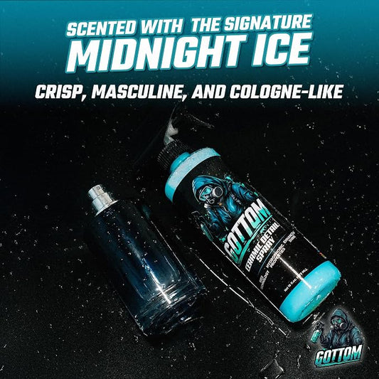 Gottom - Ceramic Detail Spray - 128 oz - SiO2 Hydrophobic Deep Shine Ultra Gloss Top Coat Detailer to Enhance, Extend & Protect - Scented with Midnight Ice