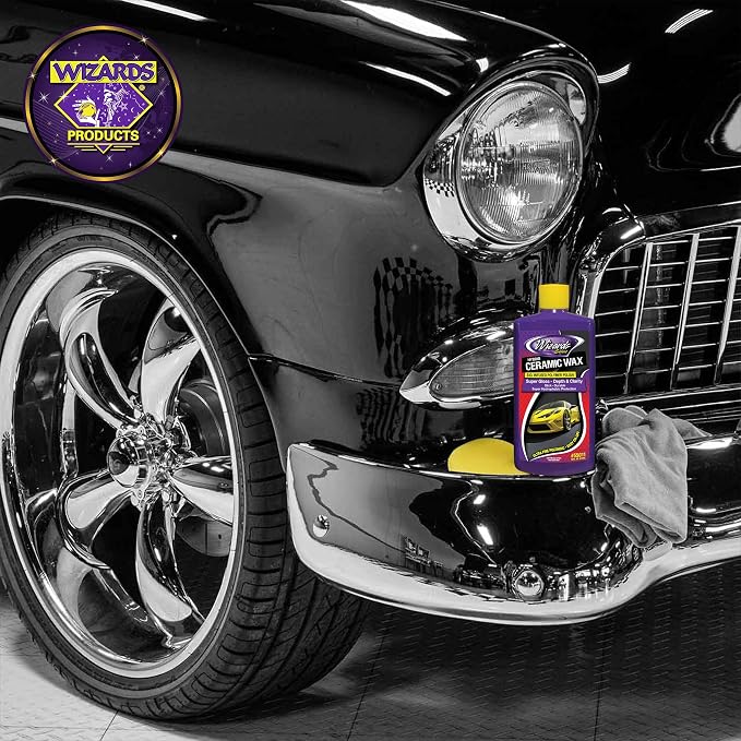 Wizards Hybrid Ceramic Wax – Ceramic Wax Coating for Cars – High Gloss Shine and Paint Sealant – Quick Detailing Hybrid Formula for Ultimate Protection and Renewed Polish – 16 fl oz (473 ml)