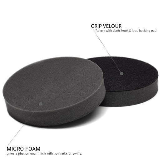Glass Polish 6 inch (150mm) PRO-Line Soft Buffing Pad, Detailing Finishing Foam, Swirl Free Pad
