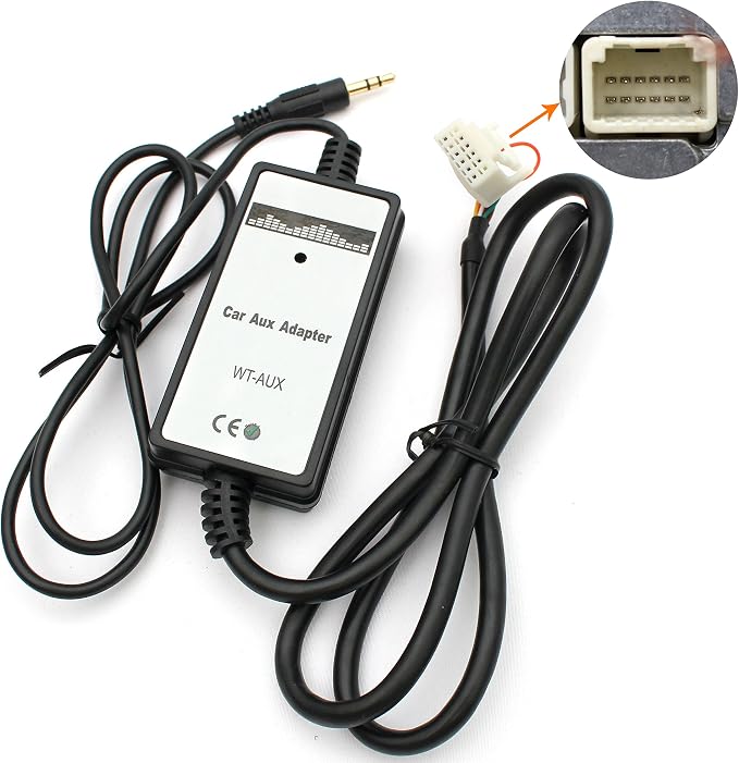 Car Auido AUX Input, 3.5mm AUX Adapter CD Changer for Toyota Camry 2005-2011, Avensis 2003-2011, Corolla 2005-2011, Tacoma 2004-2008, RAV4 2004-2011