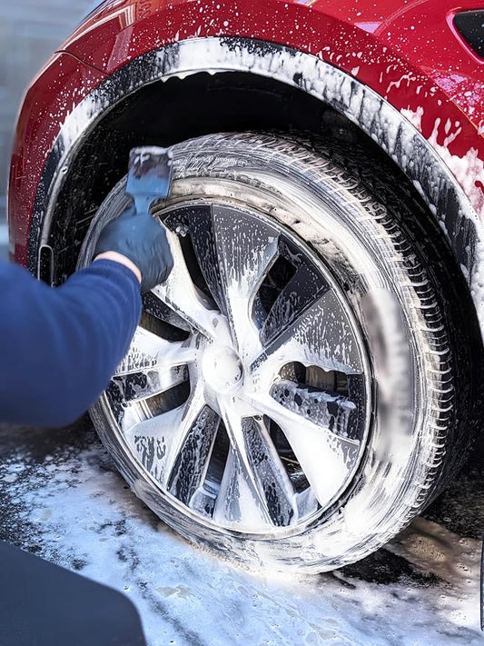 Heavy Duty Tire Brush - Durable Bristles, Ergonomic Handle, Versatile for Tires, Wheels, Mats, Ideal for Cars, Trucks, SUVs, RVs, Home, and More
