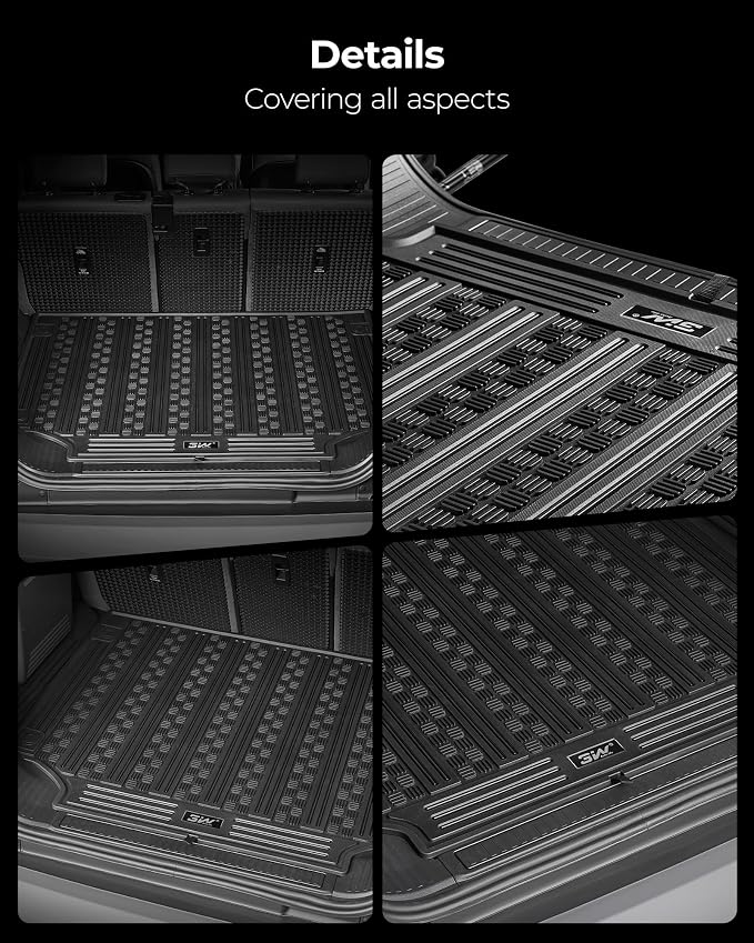 3W Cargo Liner Fit 2020-2025 2026 Land Rover Defender 110 5 Seats, (NOT for Defender 110s/Rubber Flooring), TPE All Weather Custom Fit Trunk Mat for Land Rover Defender, Black