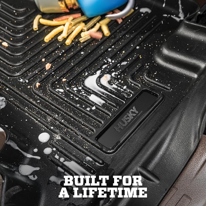 Husky Liners Weatherbeater Floor Mats | Fits 2022-2026 Honda Civic Hatchback/Sedan & 2023-2026 Acura Integra, Hatchback | Front & 2nd Row, 3-pc Black - 95521