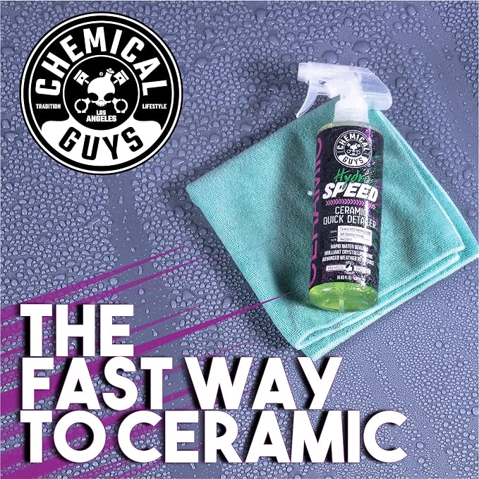 Chemical Guys HydroSpeed Ceramic Quick Detailer Spray - SiO2 Shine Car Detailer Spray for Cars, Trucks, SUVs, Motorcycles and RVs, Boosts Gloss, Hydrophobic Protection and Slickness, 16 oz