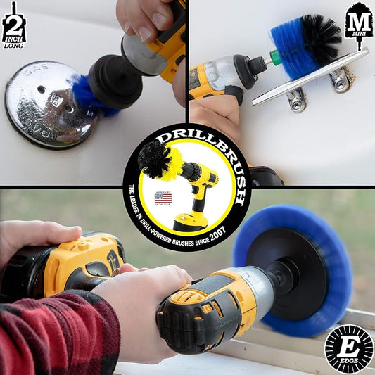 Pool Grout Cleaning Brush Kit - Professional Pool Accessories - Boat Cleaning Supplies - Boat Deck Power Scrubber Set - Tank Cleaner Tools for Home Use - Aquatic Scrubbing Brushes - Deck Scrub Brush