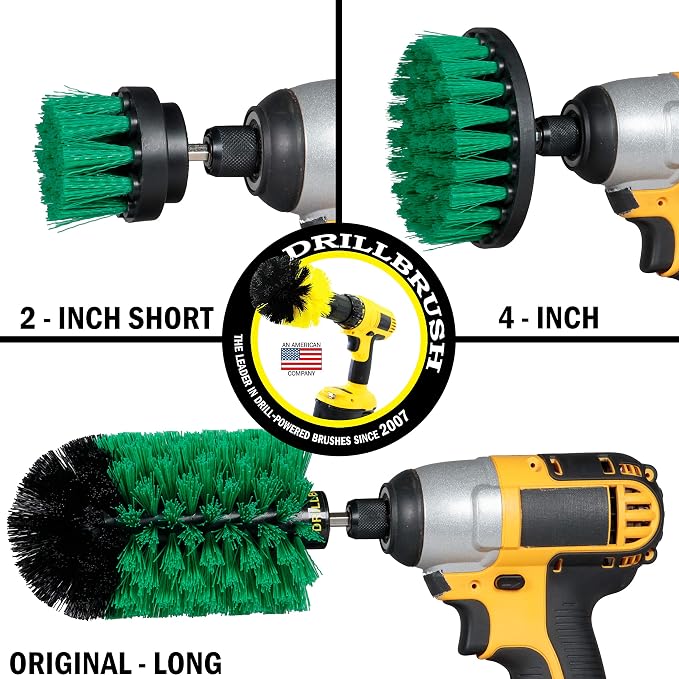 Drill Brush Power Scrubber by Useful Products - Drillbrush Oven Cleaner Brush Set - Kitchen Cleaning Brush Drill Brush Set - Kitchen Accessories - Drill Brush Attachment Countertop Scrubber Brush Set