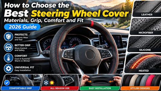Discover how to choose the best steering wheel cover in 2026. Compare leather, heated and non-slip covers, sizing, grip, comfort and durability for your car.