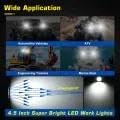 Off-Road LED Work Light 12V, 2 X 4.5 64W Round High-Intensity LED Spot Lights for Trucks, 4x4, ATV, UTV, Off-Road Vehicles, Waterproof, Durable Driving Lights for Outdoor Adventures 12V 24V