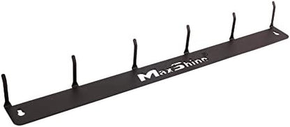 Maxshine Universal Detailing Brush Hanger (Logo) – 6 Organizer Hooks – Lightweight Wall-Mounted Design for Auto Detailing Supplies – Ideal for Garage & Mobile Use, Easy to Install Car Care Organizer
