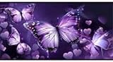 Purple Butterfly Car Windshield Sun Shield, 59*31.5 Inches, UV Rays Protection, Universal Fit for SUV, Truck, Car