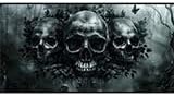 Skull Car Windshield Sun Shade Skeleton Black Forest Art Heatshield Front Window Car Sun Shade Windshield Blocks UV Rays Sun Visor Protector for Car Sedan Truck SUV Accessories 59x31.5 Inch
