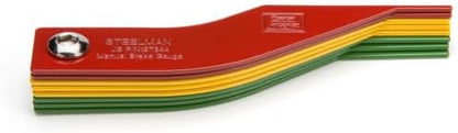 Steelman 8-Piece Brake Lining Thickness Gauge Set for Mechanics, Use with Disc and Drum Brake Pads, Color-Coded, Steel, Stamped Metric and SAE Callouts (Case of 10)