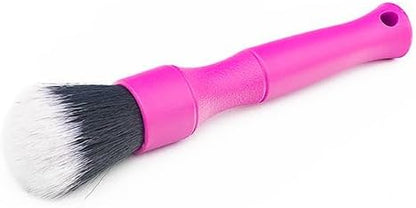 Detail Factory - Synthetic Detailing Brush Set - Ultra-Soft Interior Car Cleaning Brushes for, Screens, Emblems, & Tight Spaces - Pink