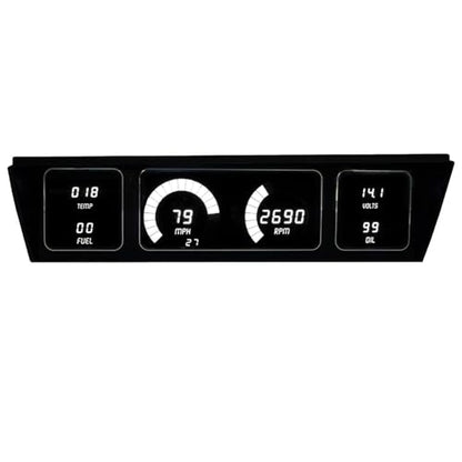 Intellitronix LED Digital Replacement Gauge Panel for 1977-1990 Chevrolet Impala & Caprice - Complete Dash Cluster Upgrade with Speedometer, Tachometer & Sending Units (White)