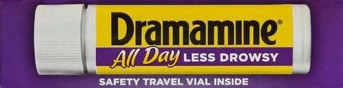 Dramamine Motion Sickness Relief Less Drowsey Formula, 8 Count (Pack of 2)