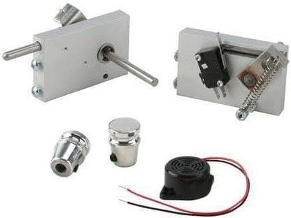 Brushed Aluminum Suicide Door Latches Kit w/Alerts 91052865