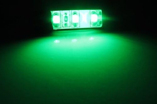 iJDMTOY 3-SMD LED Cup Holder, Glove Box, Ashtray Accent Lighting Strip Lights, Emerald Green